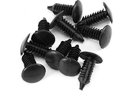 Kuuleyn Clips en Nylon, Clips en Plastique de retenue de Pare-Chocs de Fixation de Rivet en Nylon Noir universels 100x pour Voiture