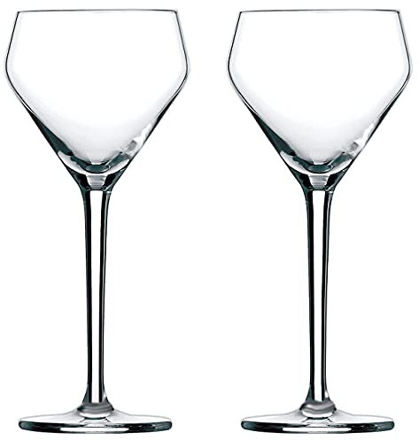 Amehla x The Educated Barfly Collection Coupé-Glas, mundgeblasenes Nick und Nora Cocktailglas, 170 ml, Set mit 2 Martini-Gläsern für Cocktails (einfarbig)