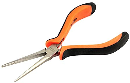 Edward Tools 4.5” Mini Long Nose Needle Nose Pliers - Hard Carbon Steel Jaws - Spring Loaded Design for Easier Use - Ergo Soft Handle - Long Reach - Jewelry Pliers, Bead Pliers, Craft Pliers (1)