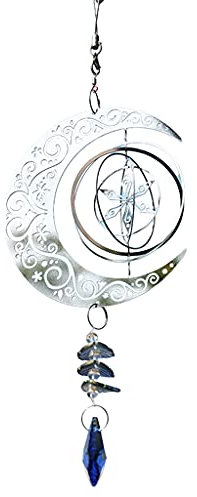#N/A Windspiele für Draußen, Wind aus Metall, Mond Windspiel Spirale Windspiel Skulptur als Gartengeschenk für Freund Familienmitglied Nachbarn