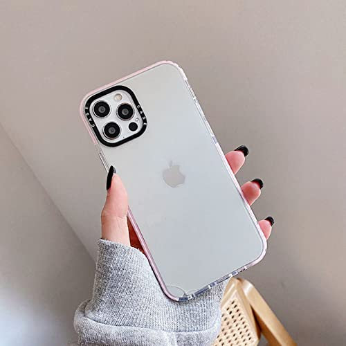 MMYANG Custodia per Telefono per iPhone 13 12 11 PRO Max Mini 7 8 Plus SE 2020 X XR XS Max Cover Posteriore in Silicone Morbido Morbido, Rosa Chiaro, per iPhone 11