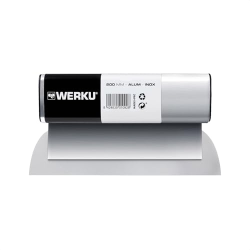 Werku WK602590, Espátula Emplastecer, Calidad Profesional, Largo 200 mm, Ancho 85 mm, Grosor 0.5 mm
