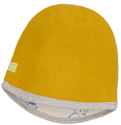 loud + proud Wollfleece, Gots Zertifiziert, unisex barnhatt, curry