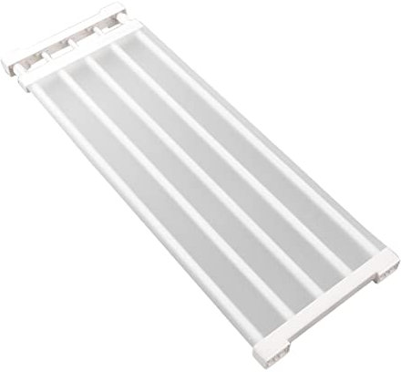 Asta per Appendere L'Armadio con Estensibile, Ripiano per Armadio con Asta per Appendere in PP di e Tubo d'Acciaio, L'Asta per Armadio può Essere (Lunghezza 75‑120