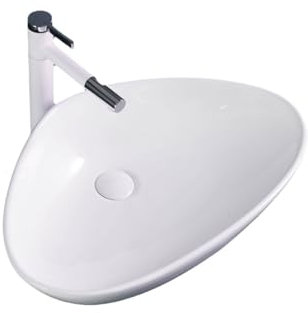 LUZZILE Lavandini da Bagno Lavabo in Ceramica Artistica di Grandi Dimensioni Triangolo Creativo sopra lavabo da appoggio lavabo da Bagno Balcone lavabo Lavanderia lavabo Lavandino da Bagno a Incasso