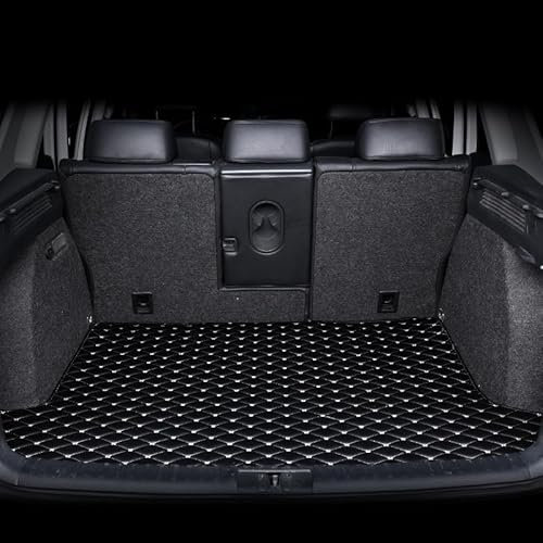 MYYULONG Auto Kofferraummatte für Cupra Formentor 2020-2023 2020 2021 2022 2023, Wasserfest Auto Kofferraum Schutzmatte Auto Kofferraummatte Hund Kofferraumschutz Zubehör,Black-Beige