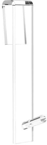 Lot de 2 crochets muraux de douche longs en acrylique - 17,78 cm - Transparents - Crochets de paroi de douche sans perçage - En acrylique - Pour porte de serviette