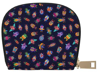 TZTTZT Colorful Insects (1) Porte-cartes de crédit pour femme, porte-cartes de crédit, portefeuille en cuir