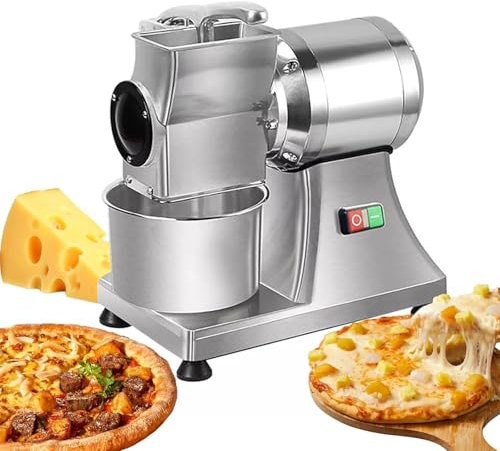 RoyceBee Rallador de Queso EléCtrico, 550 W, Triturador de Alimentos de Alta Resistencia para Mantequilla, Queso y Pimienta