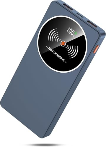 Power Bank 10000mAh, 22.5W Powerbank Ricarica Rapida, 3A Leggero Caricatore Portatile per iPhone 16 15 14 13 12 11 Samsung Xiaomi Android iOS, USB C Input & Output Pawer.Bank Portatile tipo C