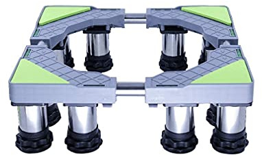 BDAYEK Support pour Machine à Laver Support de Base réglable for réfrigérateur et congélateur, Hauteur de Grille Haute Universelle de 14 à 17 cm, Tapis Anti-Vibrations(12legs)