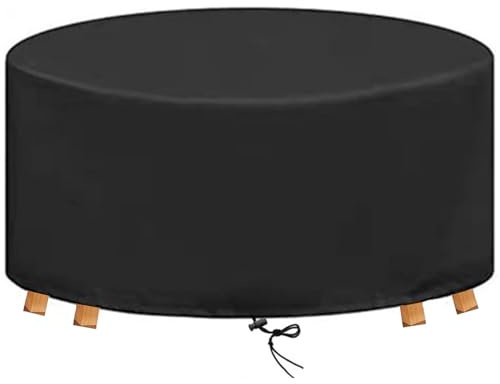 Abdeckung Gartenmöbel Winterfest Rund 80x80cm - Multi Größe Plane Gartenmöbel Wasserdicht Schutzhülle Winddicht Staubdicht Heavy Duty, Abdeckplanen für Gartenmöbel Outdoor Anti-UV