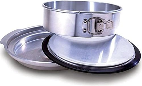 ILLIYIN Chef'sPlanet Moule à gâteau au fromage anti-fuite, anti-adhésif, 22,9 cm avec bac à bain d'eau intégré – La protection parfaite contre les gâteaux au fromage craquelés et les souffles creusés