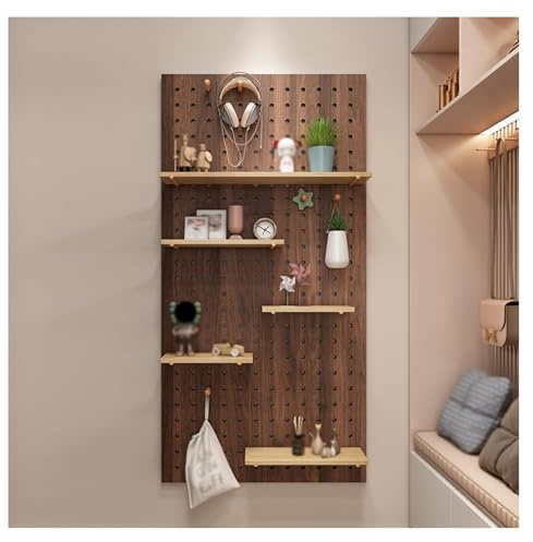 DIY Wooden Peg Boards,Wall Mount Display Pegboard Kit,Pegboard Wall Organizer Panels,Combination Peg Board for Home Office Kitchen Garage Craft Room