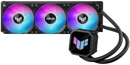 ASUS TUF Gaming LC III 360 ARGB AIO Cooler with pre-Installed & Integrated Triple Fans Designed for high Airflow and Static Pressure; efficient Pump to Ensure CPU maintains Optimal temperatures
