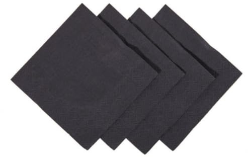 Black 2-Ply Paper Napkins 24cm – 500 Pack (2 x 250) – Cocktail Napkins for Bars, Restaurants, Cafés, Parties & Home – Recyclable Disposable Bar Caddy Napkins