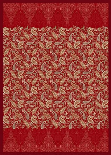 Bassetti MONNALISA Plaid aus 100% Baumwolle in der Farbe Rot R1, Maße: 135X190 cm - 9333432