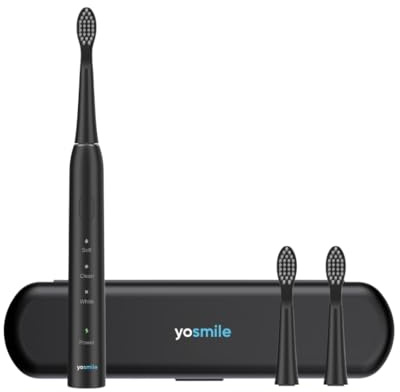 YoSmile Spazzolino Elettrico Ricaricabile Bright & Go – 40.000 Vibrazioni/Min, Impermeabile IPX7, Custodia da Viaggio + 2 Testine