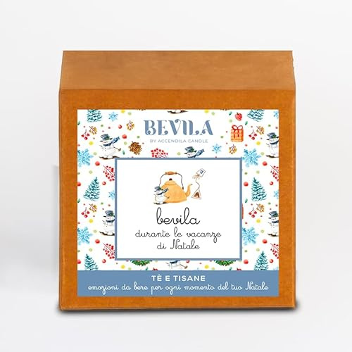 BEVILA Vacanze di Natale - Tè Verde Mela, Arancia e Cannella, 10 Bustine, Filtri Piramidali Biodegradabili, 20 grammi