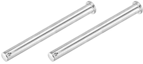 QUARKZMAN 2 Stück 10mm x 100mm Einloch Gabelstifte 304 Edelstahl Silber | Flachkopf, Für Mechanikerreparatur Möbelmontage Industrieequipment DIY, Einloch Gabelstifte