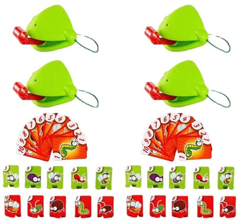 2/4 Set Gioco Da Tavolo Sulla Lingua Della Rana, Maschera Rana Con Lingua, Giochi Da Tavolo Per Desktop, Giochi Per Feste In Famiglia Per Bambini Di Età Compresa Tra 4-10 Anni Ragazzi Ragazze