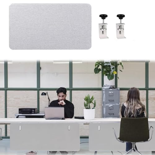 JLXJYS 60 Cm Tall Desk Privacy Screen for Office Cubicle, Sound Proof Under Desk Privacy Panel, Desk Divider Screen Privacy for Reduce Noise And Visual Distractions(Lenght 86cm/33.8in)