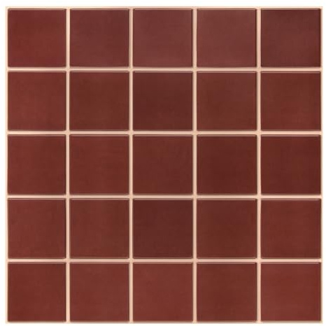 Commomy 3D Fliesenaufkleber Klebefliesen Küche Bad, 10 Stück, Matt | Rot, PVC Fliesen Selbstklebend Küchenrückwand Metro Wandfliesen Fliesendekor, Quadrat, Wasserdicht, 30 x 30 cm