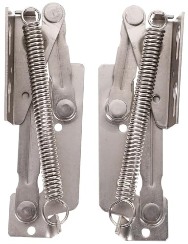 Veemoon 1 Pair Small Spring Hinge 85-Degree Vertical Folding Cabinet Door Hinge with Spring Support for Sofa and Wooden Box Doors