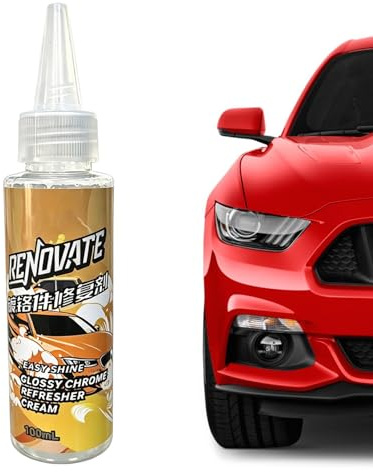 Nettoyant Pour Chrome,Polissage Extérieur Véhicule - Crème Rénovatrice Chrome Auto,Conducteurs Détaillants Restaurateurs Berlines Camions SUV Camping-Cars Garage Maison Ateliers