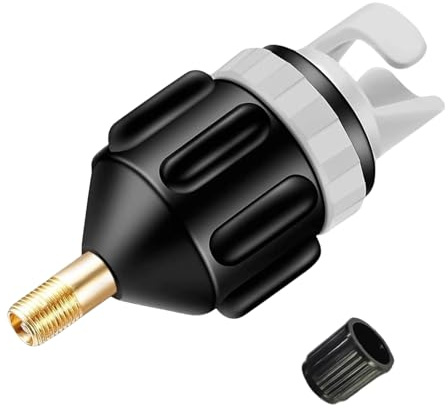 Adaptateur Gonfleur Paddle, Embout de Gonflage pour Pompe et Compresseur, Adaptateur Valve pour Kayak, Sup Paddle Gonflable, Bateau Pneumatique, Matelas Gonflable, Noir