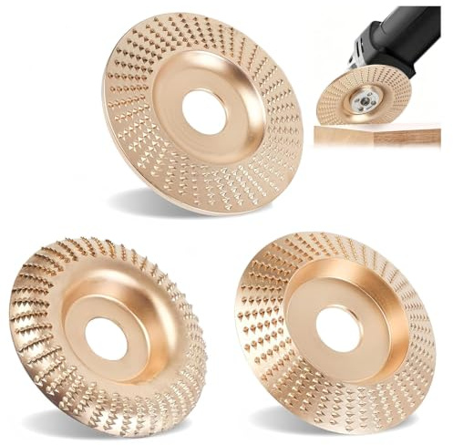 3 dischi abrasivi in carburo di tungsteno, altamente efficienti, durevoli, per legno, carburo di tungsteno e smerigliatrice in carburo di tungsteno, professionali per levigatura, intaglio e taglio