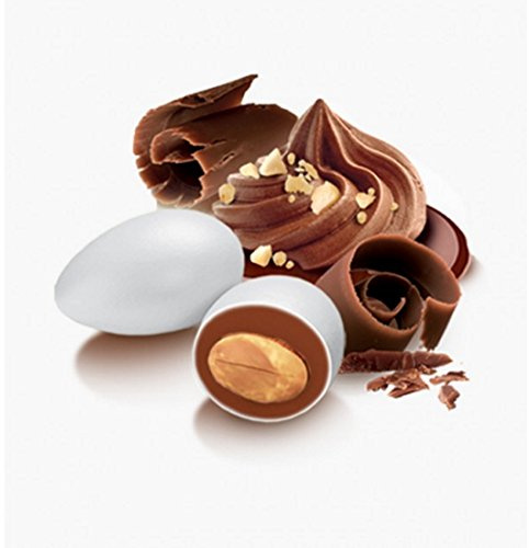 Confetto bianco Ciocco Golosone Confetti Papa Kg 1 - Mandorla tostata ricoperta di cioccolato gianduia - Senza glutine