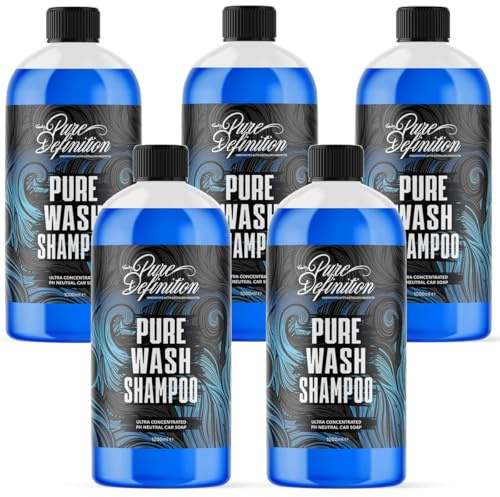 Car Wash Shampoo, PH Neutral, High Foam and Shine, Ultra Slick Gloss Finish 260:1 Concentrate Gloss For Cleaning and Detailing, 5L - Pure Definition