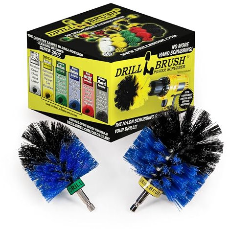 Drill Powered Scrubbing Brush Heads - Professional Boat Detailing Accessories - Aquatic Cleaning Supplies - Tank Scrubbing Brush - Boat Hull Cleaning Tools - Barnacle Busting Brush - Detailing Set