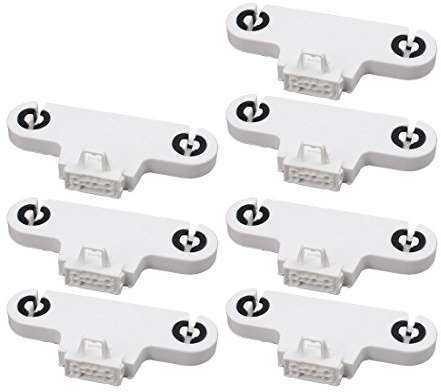 Aexit 7 Pcs AC 500V 2A G13-F263B T8 Douille Lumière Douille G13 Base Support De Lampe Fluorescent Blanc PA375199Y849336W