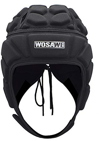 WOSAWE Portiere Casco Ispessito Schiuma Eva Adulto Calcio Rugby Protettivo Cappello (Classico M)
