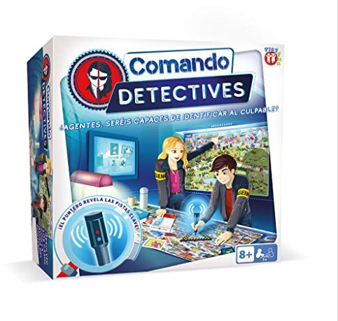 PLAY FUN BY IMC TOYS Comando Detectives | Identifica el culpable con el puntero - Juego de mesa para niños +8 Años