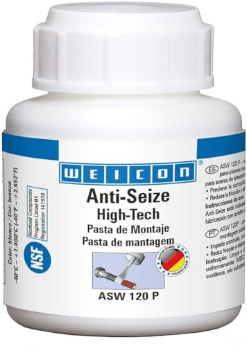 WEICON Anti-Seize High-Tech Pasta de Montaje | 120 g | Protección Duradera contra la corrosión | con Pincel