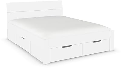 Rauch Möbel FLEXX, Bett, Farbe Weiß, Maße 165x90x209 cm | Doppelbett, Stauraumbett, mit 3 Schubladen, für Schlafzimmer, Jugendzimmer, Gästezimmer, Liegefläche 160x200 cm