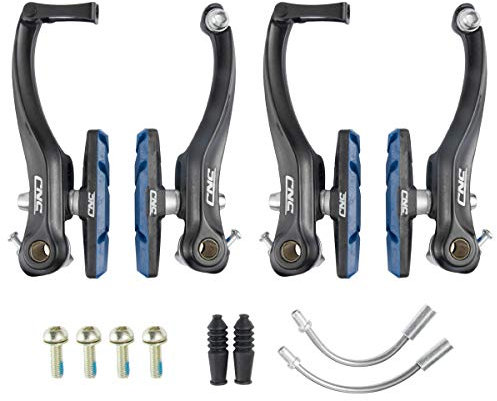 Chooee V-Brake Bremsen für Fahrrad, V-Brake vorne und hinten, Schwarz/Blau/Rot, 2 Paia/Nero Blu