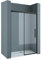 doporro Porta Doccia Scorrevole Box Doccia per Nicchia 150x195 cm Vetro Temperato Trasparente 6 mm Anticalcare con Profilo e Maniglione Nero - Teramo12K