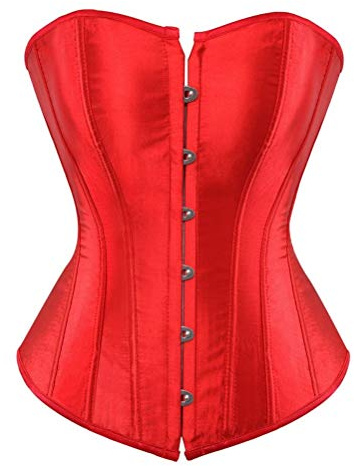 Kelvry Lingerie bustier corsetto disossato basco overbust da donna