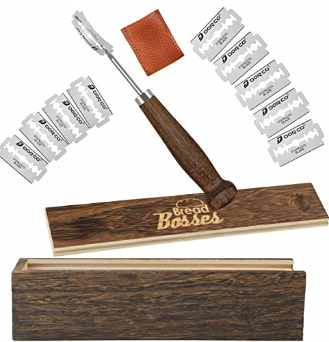 Bread Bosses Bread Bakers Lame Slashing Tool - Dough Making Slasher Tools Baking Sourdough Bread Starter Jar Scoring Knife Razor Cutter Slashing Tool Accessories for Cutting Supplies -Great As A Gift
