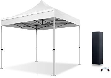Actiexpress Tente Pliante Barnum Pliant Tonnelle Professionnelle 2x2,3X3,3x4.5,3x6,4x8 Structure en Aluminium 45mm Toit 380g/m² qualité professionelle (Blanc, 2x3)