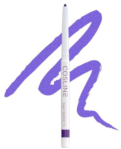 COSLINE Kajal Eyeliner Lila 110, Wasserfest, Cremig, Stark pigmentiert