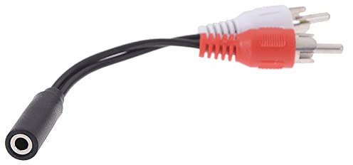 ezqnirk 1pcs 10cm 3,5mm Stéréo audio femelle Jack à 2 socket mâle RCA sur le câble de l'adaptateur de 3,5 y