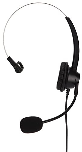 Telefonheadset, RJ9-telefonheadset Professionellt Enörat Business Headset Support Volymjustering med Mikrofon för Office Call Centers Telemarketing