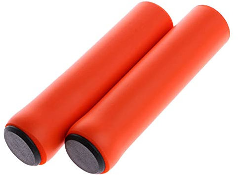 Fahrrad Lenker Griffe, Asudaro 1 Paar Fahrrad Griffe MTB Griffe Grip Schaum Fahrrad Lenkergriffe Silikon Nicht-Slip MTB Rennrad Weichen Bequemen Griffe Handgriffe für Fahrrad MTB BMX,Orange