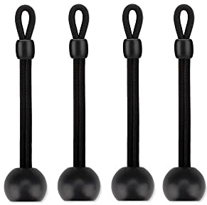 Vasteo Universal Shade Bungee Tie Downs Replacement Parts,Compatible with Coolaroo Exterior Roller Shades,Outdoor Blinds(Black,4 pcs)