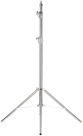 Soporte Iluminación, Andoer Soportes de Trípode de Luz de Aluminio 280 cm con Tornillo de 1/4 Pulgadas y 3/8 Pulgadas para Estudio Kit Luces de Fotografía Cajas de Luz